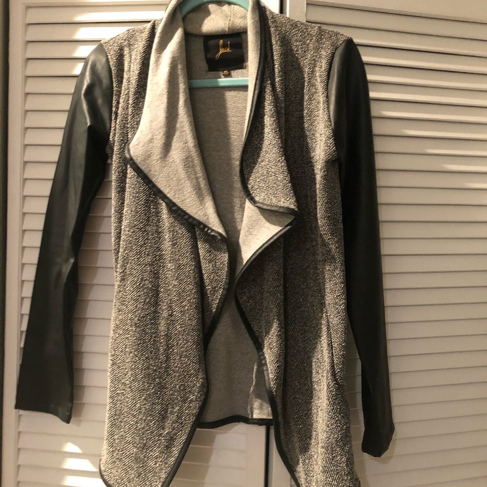 Draped open jacket